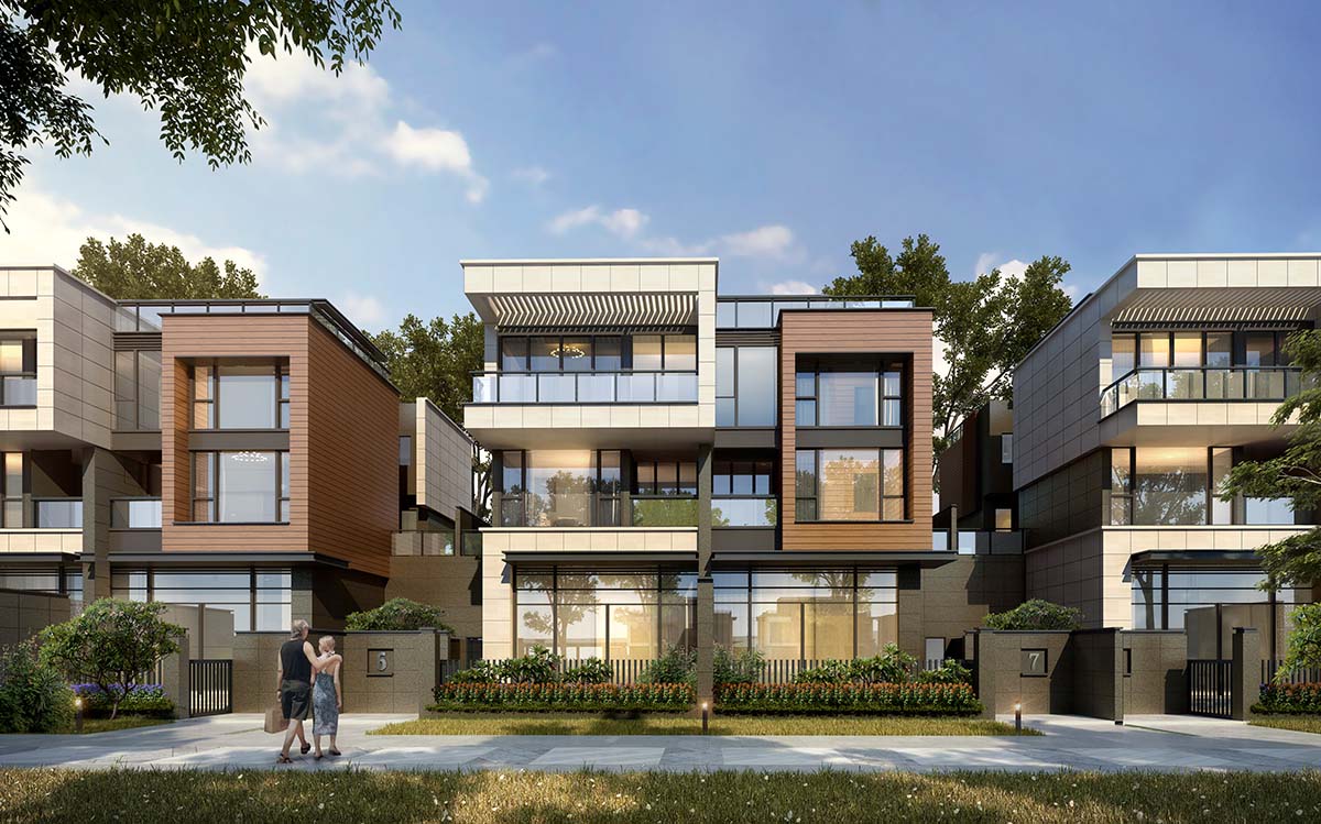 后排別墅-正立面透視圖